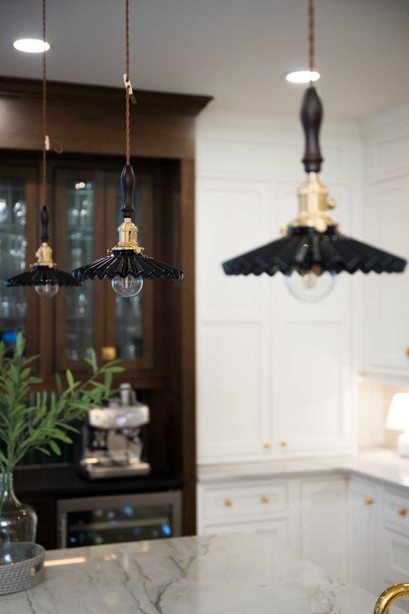 Elegant Wood and Gold Accent Kitchen design