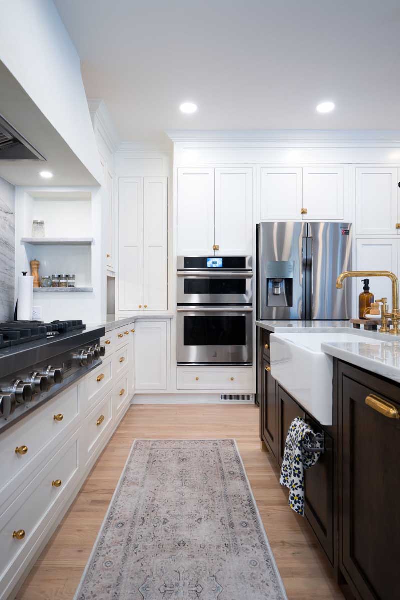 Elegant Wood and Gold Accent Kitchen design