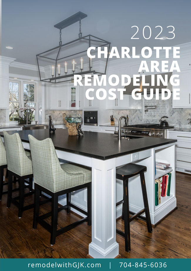 2023 Charlotte Area Remodeling Cost Guide Pdf Cover with photo of kitchen remodel
